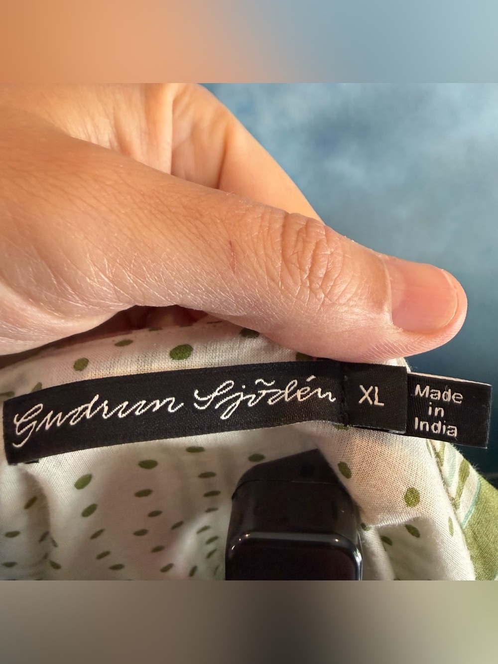 Lightweight organic cotton button down XL Gudrun Sjoden dress - Picture 6 of 6